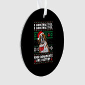 Saint Bernard Chien Noël Drôle Ornements Pyjama (devant)