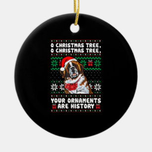 Saint Bernard Chien Noël Drôle Ornements Pyjama