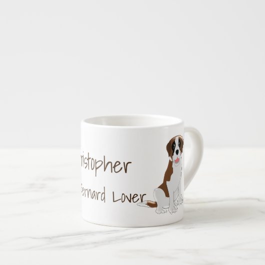 Saint Bernard Design - Gepersonaliseerd Espresso Kop (Voorkant rechts)