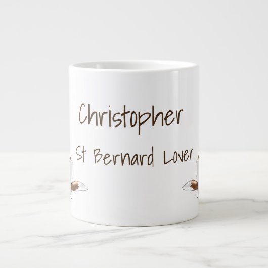 Saint Bernard Design - Gepersonaliseerd Jumbo Mok (Voorkant)