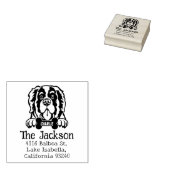 Saint Bernard Dog, Custom Return Address Rubberstempel (Gestempeld)