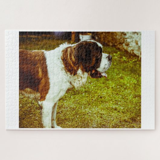 Saint Bernard Dog Jigsaws. Legpuzzel (Horizontaal)