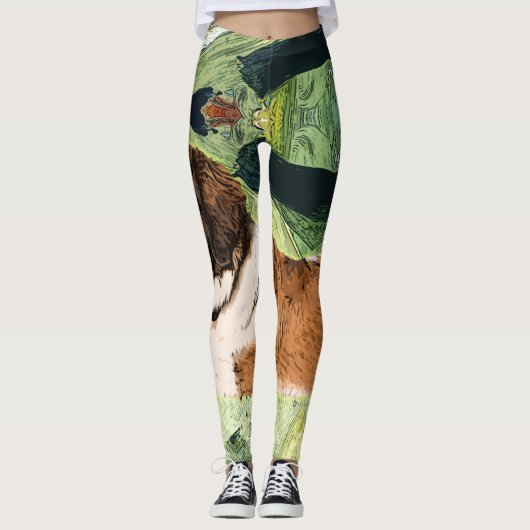 Saint Bernard Dog Leggings (Voorkant)