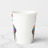 Saint Bernard Dog met harten Valentijnsdag Papieren Bekers (Rechts)