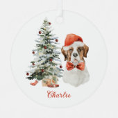 Saint Bernard Dog Ornement de Noël personnalisé (Recto)