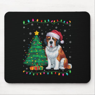 Saint Bernard Dog Santa Hat Mannen Vrouwen Kinder Muismat
