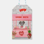 Saint Bernard Dog Valentijnsdag KissingBooth Cadeaulabel (Achterkant)