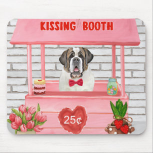 Saint Bernard Dog Valentijnsdag KissingBooth Muismat