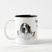 Saint Bernard drool Tweekleurige Koffiemok (Links)
