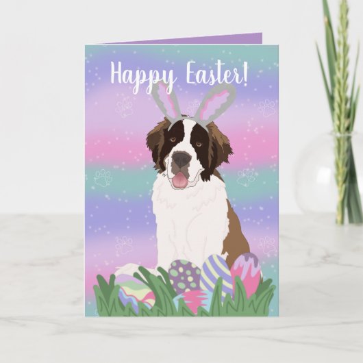 Saint Bernard Easter Kaart (Voorkant)