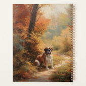 Saint Bernard en automne Feuilles Automne automne  (Dos)