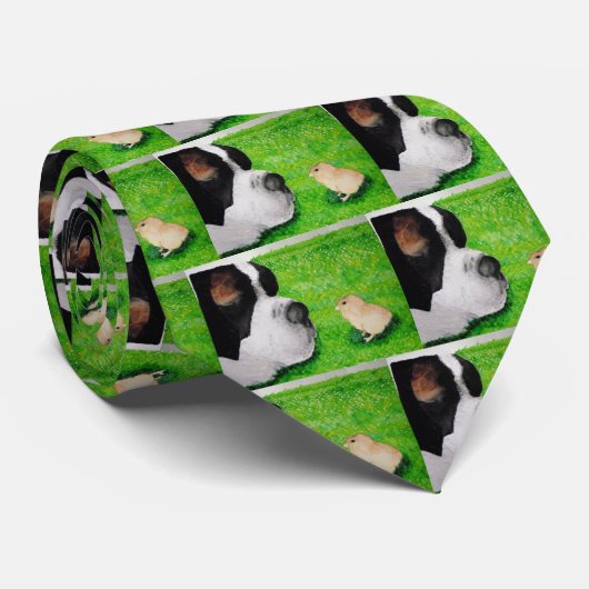 Saint Bernard en Baby Chick Stropdas (Opgerold)