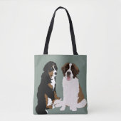Saint Bernard en Bernese Mountain Dog  Draagtas (Voorkant)