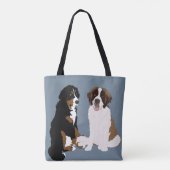 Saint Bernard en Bernese Mountain Dog Draagtas (Achterkant)