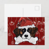Saint Bernard  Feestdagenkaart (Voorkant / Achterkant)