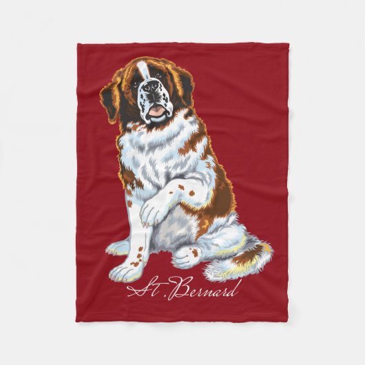 saint bernard fleece deken (Voorkant)