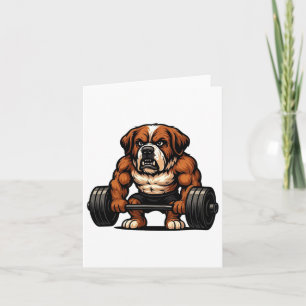 Saint Bernard Gewichtheffen Bodybuilder Workout Gy Kaart