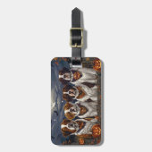 Saint Bernard Halloween Spooky Bagagelabel (Voorkant verticaal)