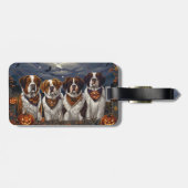 Saint Bernard Halloween Spooky Bagagelabel (Achterkant horizontaal)