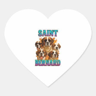 Saint Bernard  Hart Sticker