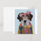 Saint Bernard Hippie Bedankkaart (Voorkant / Achterkant)