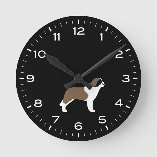 Saint Bernard Hondenras Clock Ronde Klok (Voorkant)