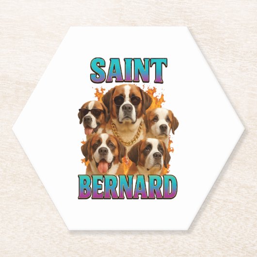 Saint Bernard  Kartonnen Onderzetters (Voorkant)