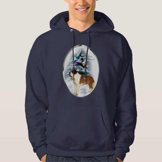 Saint Bernard kerstcadeaus Hoodie (Voorkant)