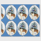 Saint Bernard Kerstmis Cadeaupapier (Vlak)