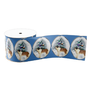 Saint Bernard Kerstmis Grosgrain Lint