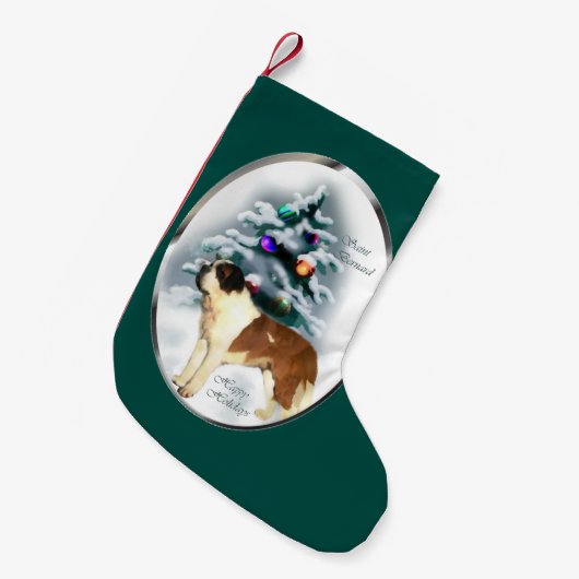 Saint Bernard Kerstmis Kleine Kerstsok (Voorkant (Hangend))