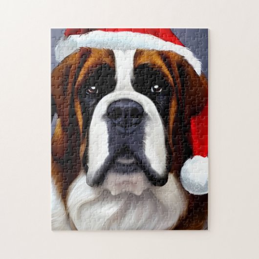 Saint Bernard Kerstmis Legpuzzel (Verticaal)