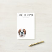 Saint Bernard liefhebber Post-it® Notes (Op bureau)