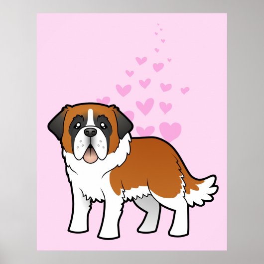 Saint Bernard Love Poster (Voorkant)