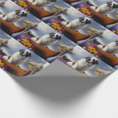 Saint Bernard op een peddel: Een Schilderachtig av Cadeaupapier (Hoek)