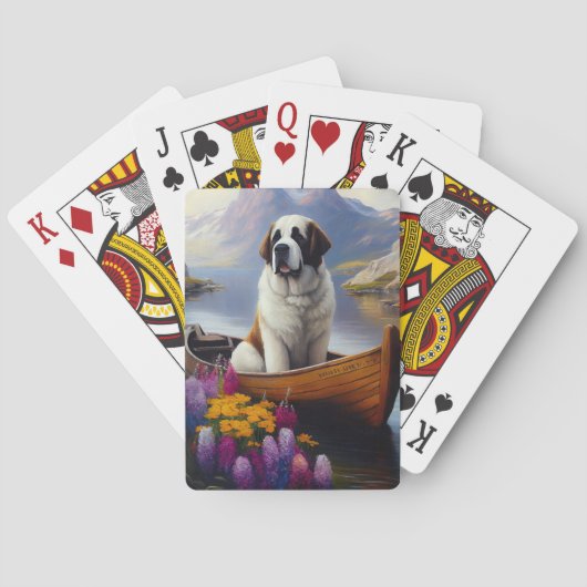 Saint Bernard op een peddel: Een Schilderachtig av Pokerkaarten (Achterkant)