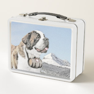 Saint Bernard Painting - Cute Original Dog Art