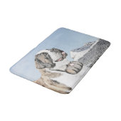 Saint Bernard Painting - Cute Original Dog Art Badmat (Gekanteld)