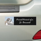 Saint Bernard Painting - Cute Original Dog Art Bumpersticker (Op auto)