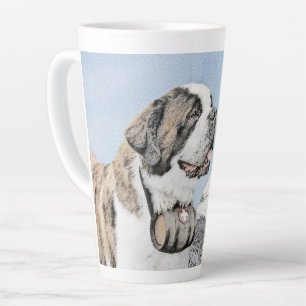 Saint Bernard Painting - Cute Original Dog Art Latte Mok