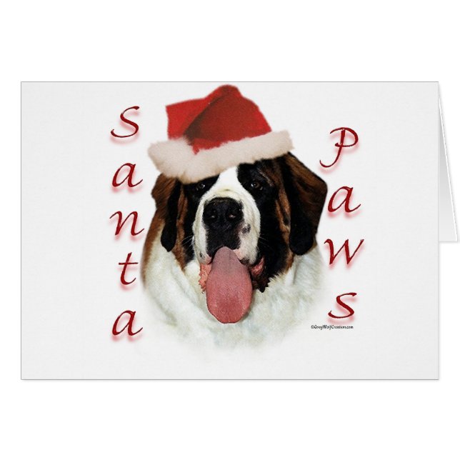 Saint Bernard Père Noël Paws (Devant horizontal)