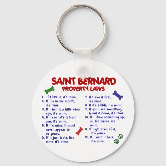 SAINT BERNARD Property Laws 2 Sleutelhanger (Voorkant)