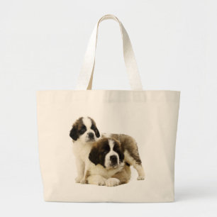Saint Bernard Puppy Dog - Love St. Bernard Grote Tote Bag