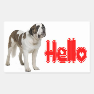 Saint Bernard Puppy Honden Sticker / Label