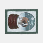 Saint Bernard Puppy Kerstmis Fleece Deken (Voorkant (Horizontaal))