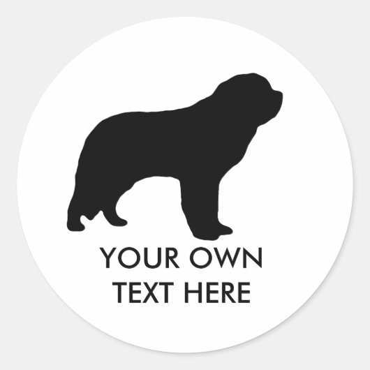 Saint Bernard Ronde Sticker (Voorkant)