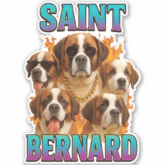 Saint Bernard  Sticker (Voorkant)