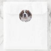 Saint Bernard-Sticker Ronde Sticker (Tas)