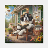 Saint Bernard thème aimant 2 pouces (Devant)