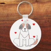 Saint Bernard Valentijn Ears Sleutelhanger (Voorkant)